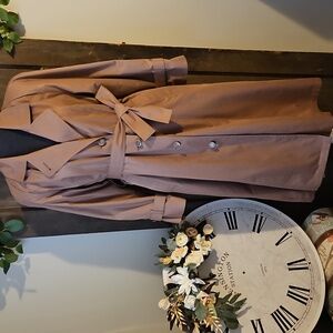 Vintage London Fog Blythe Trench Coat - Sz 10P - Wamsutta Shell/Lining